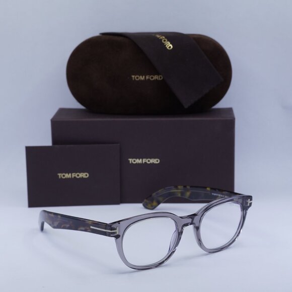 Tom Ford FT5807-B 020 Square Eyeglasses - Grey 50mm - Picture 6 of 7